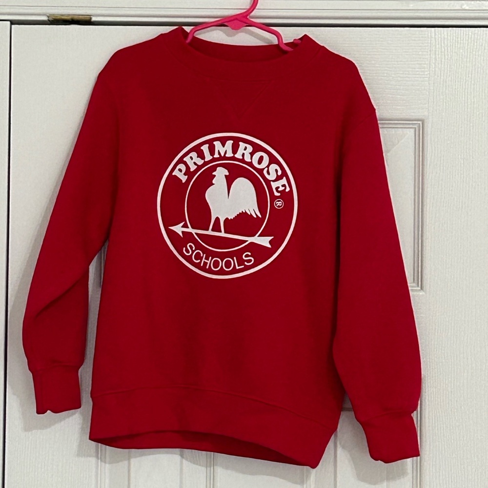 Primrose Dennis Uniform Red Sweatshirt, Size 5, Never Worn.